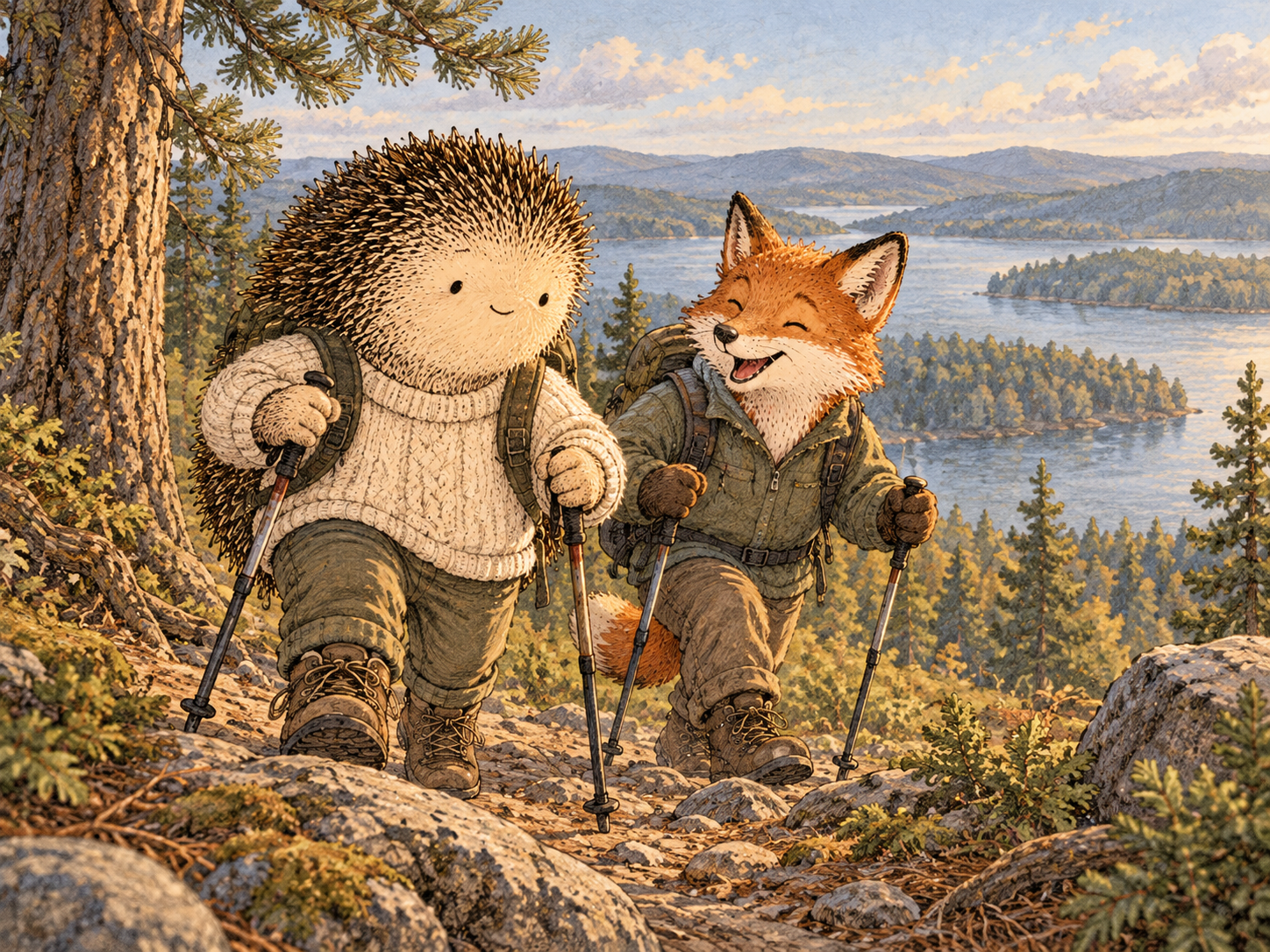 Day 157: New Contexts Show You Which Friendships Can Flex. Woodland hedgehog illustration.
