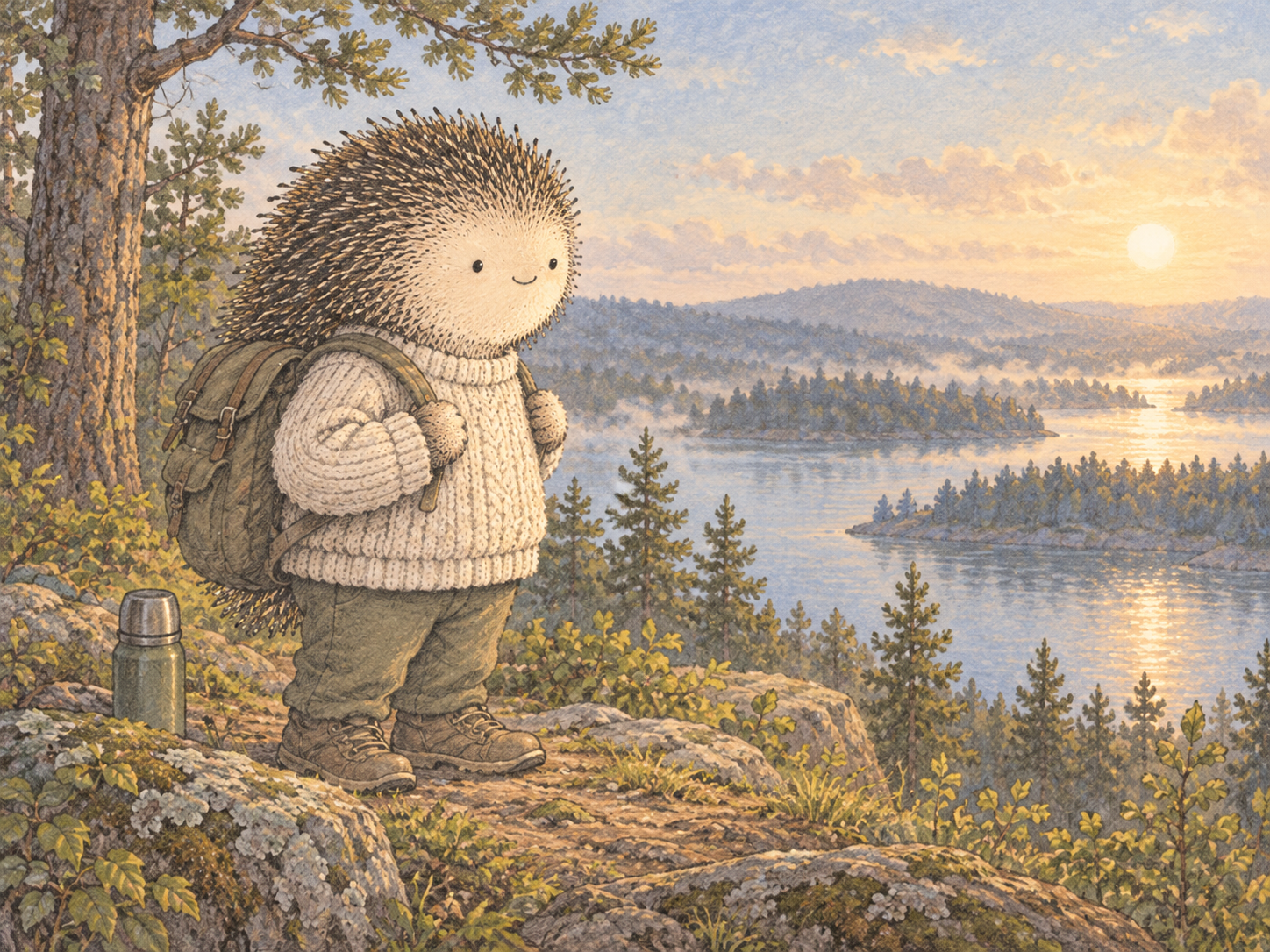 Vintage woodland hedgehog illustration supporting Day 1: Something Worth Getting Back