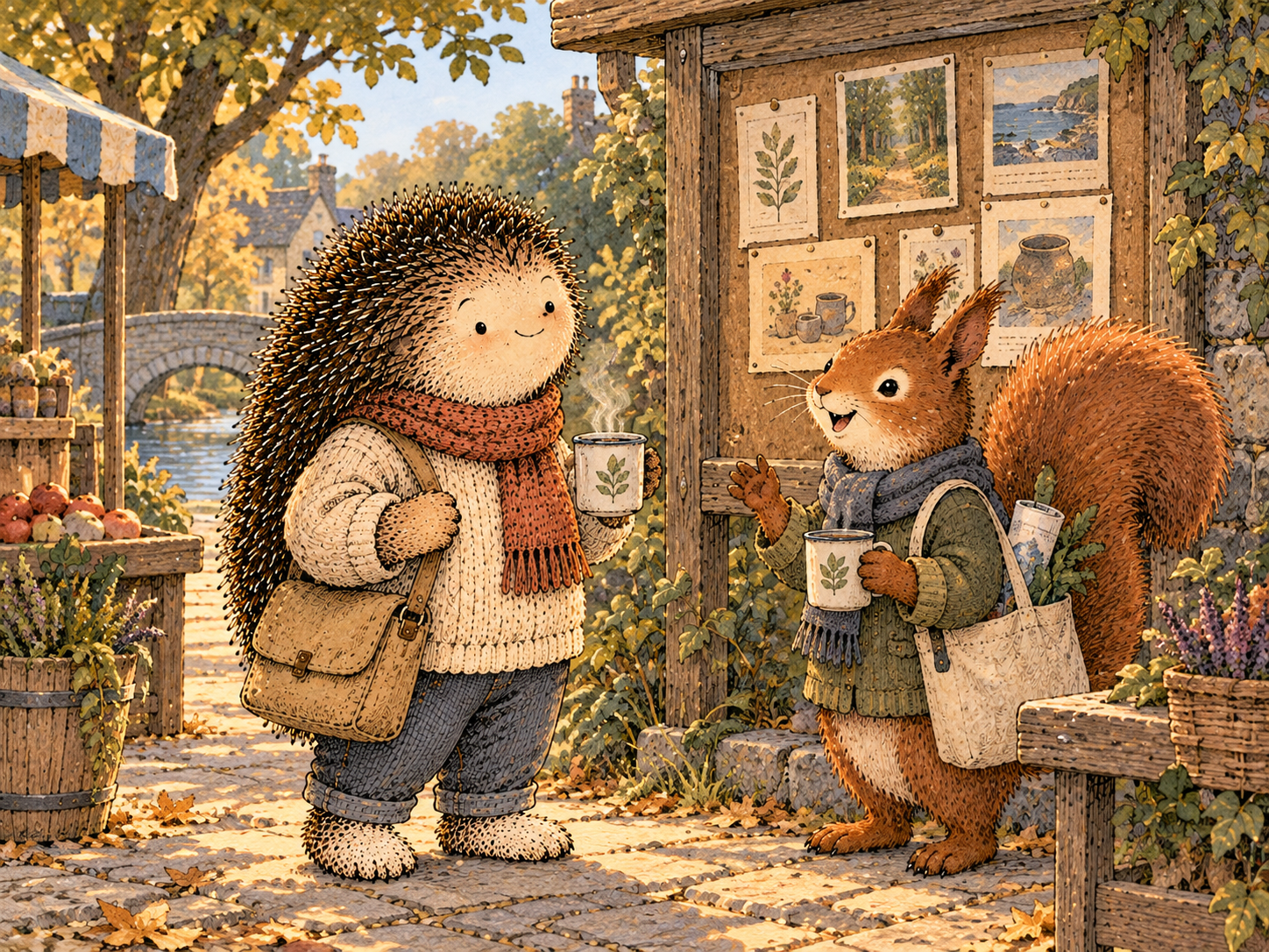 Day 270: Weak Ties Give You More Routes Into Information, Opportunity and New Social Worlds. Woodland hedgehog illustration.