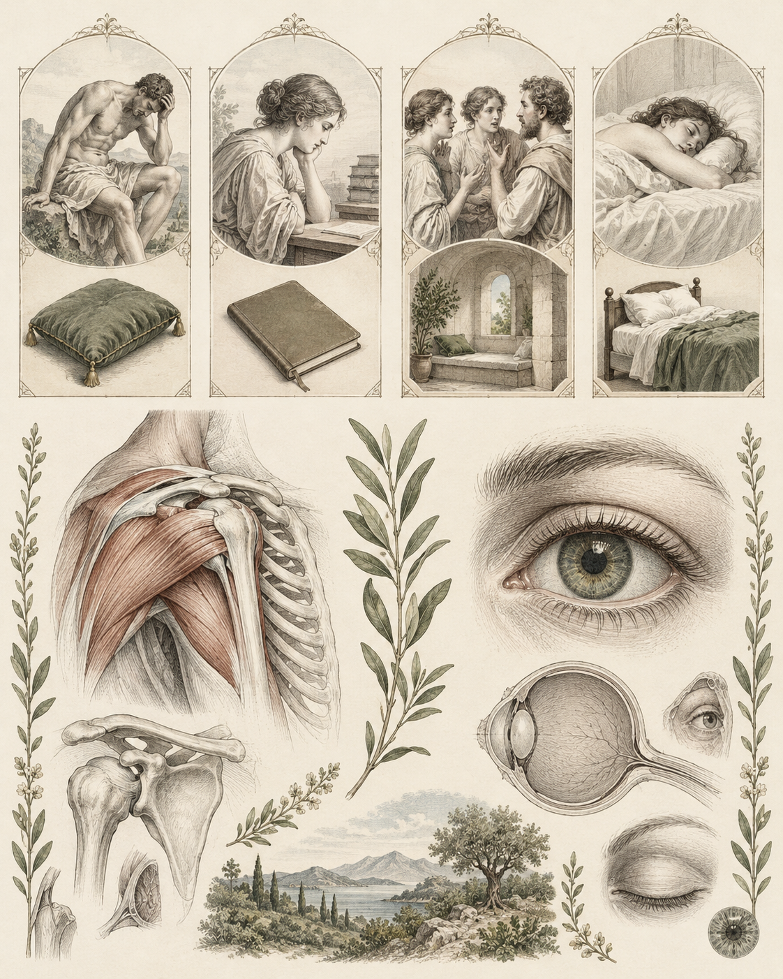 Vintage strain and recovery studies illustrating different kinds of rest.