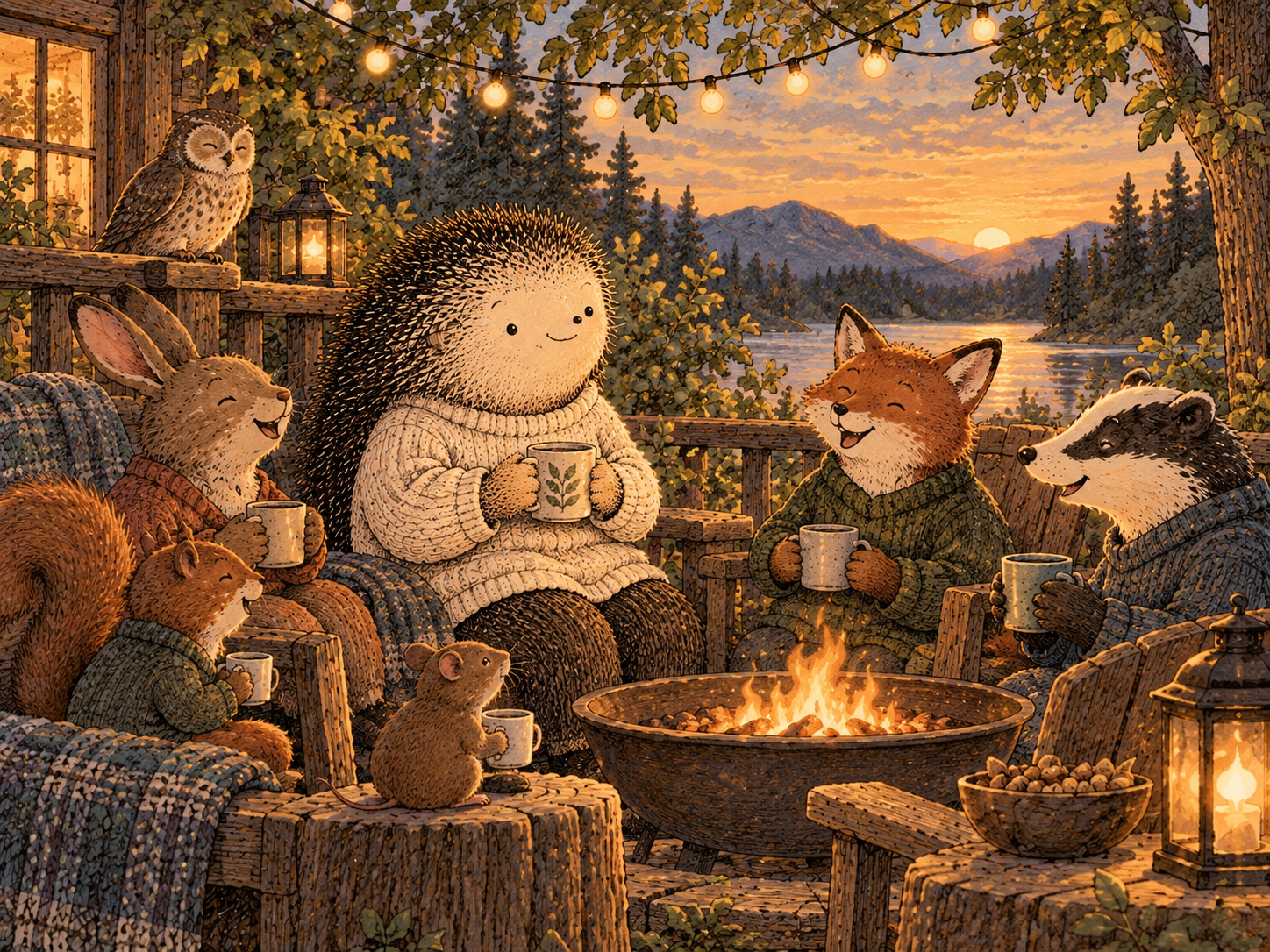 Day 50: You Can Save Energy for Pressure That Actually Happens. Woodland hedgehog illustration.