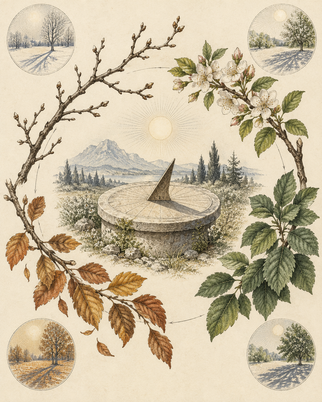 Vintage CWOB scientific illustration for When the Season Changes