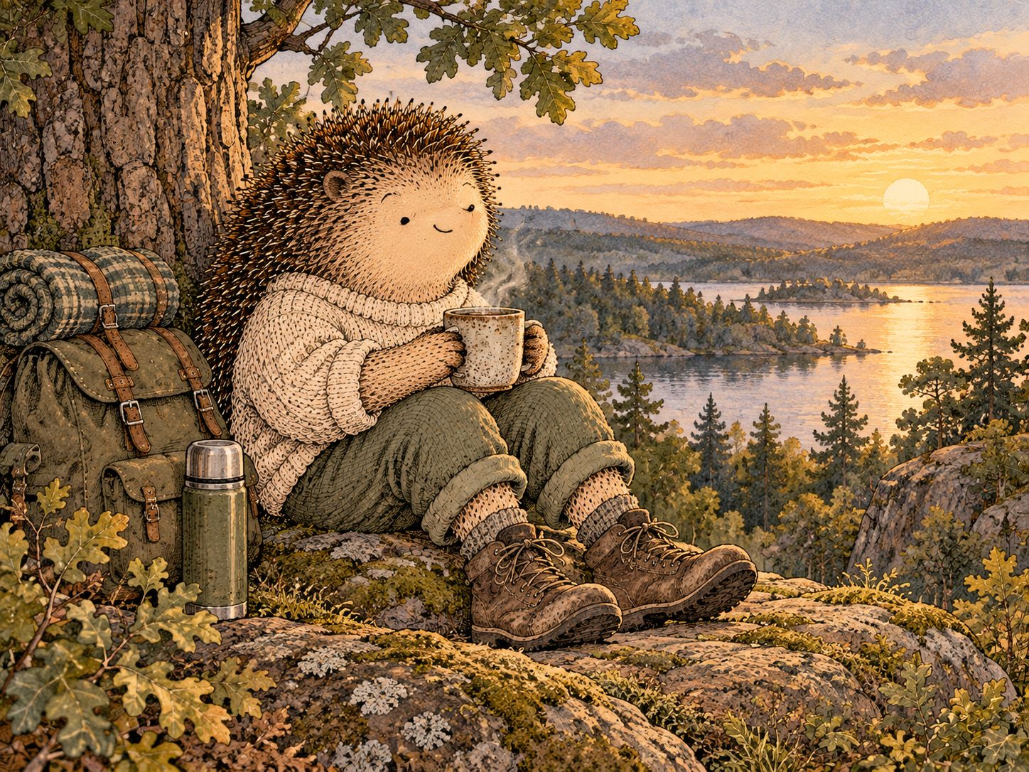 Day 114: A Better-Matched Decompression Tool Can Work Faster Because It Solves the Right Problem. Woodland hedgehog illustration.