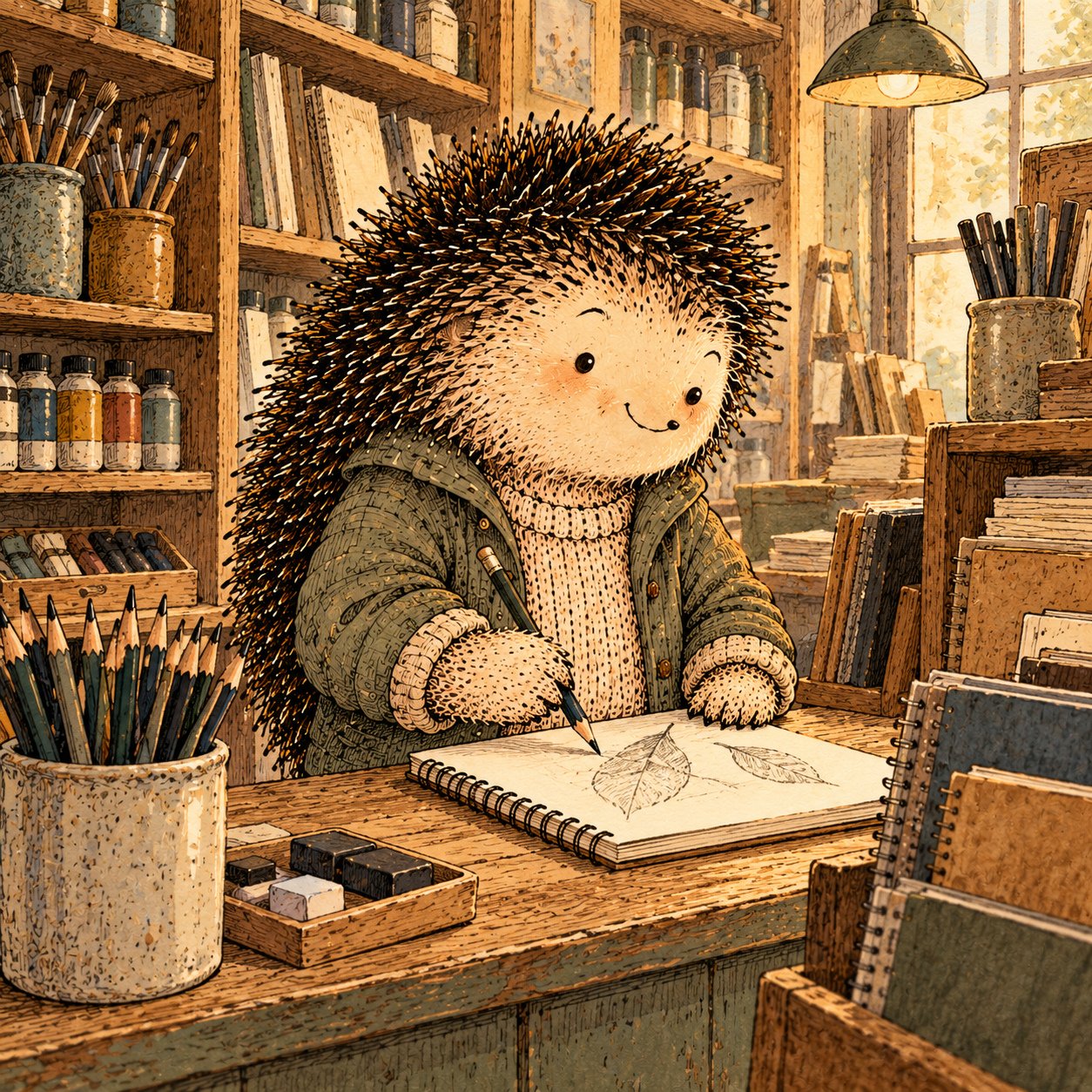 A gentle cream-faced, spiky-furred woodland companion exploring Day 174: What Do You Actually Enjoy Now?