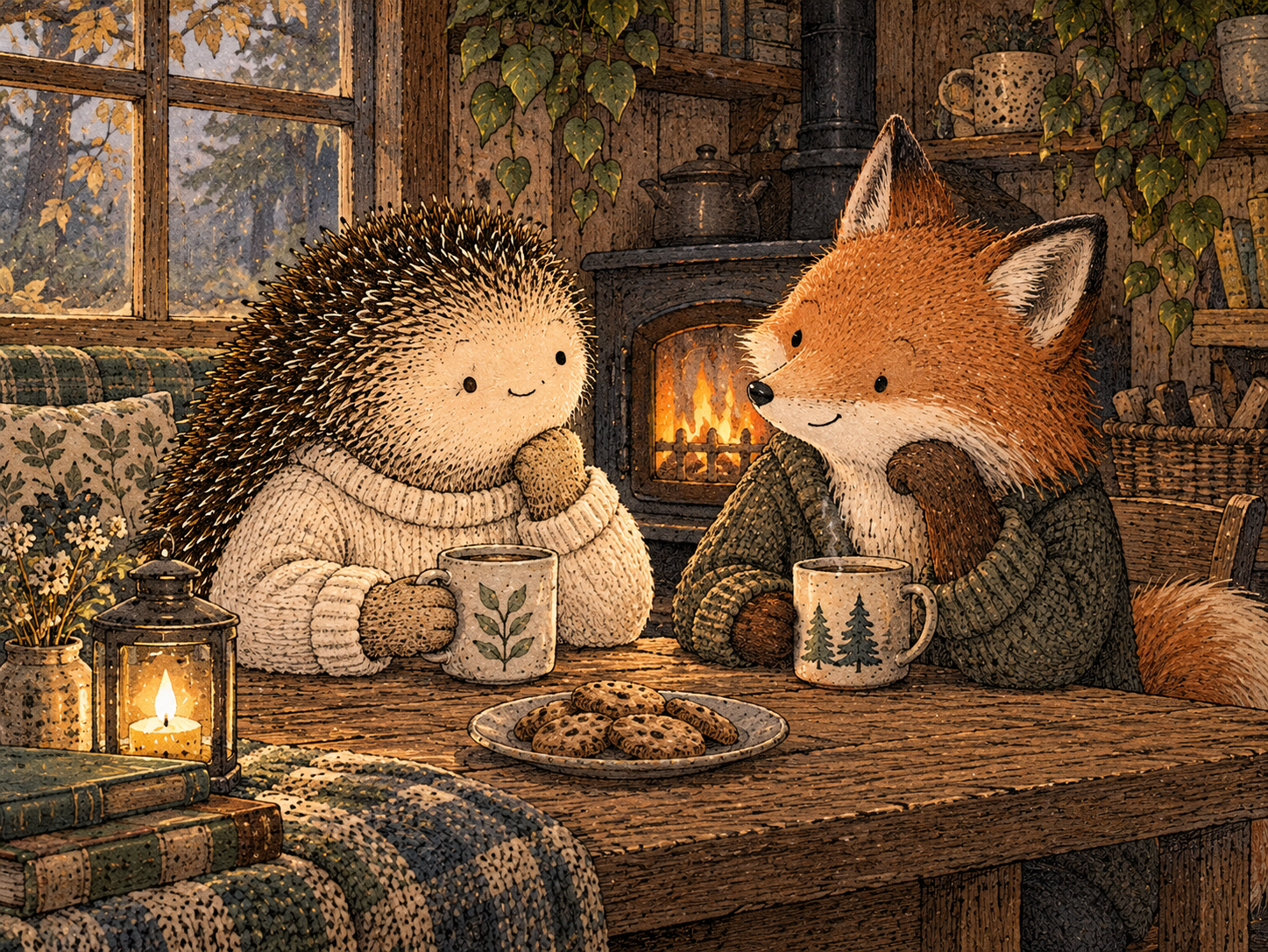 Day 128: Matching the Connection to the Loneliness Can Make Contact Feel More Real. Woodland hedgehog illustration.