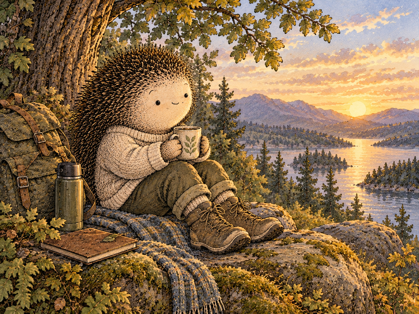 Day 82: You Can Respond to the State Before It Turns Into an Alcohol Problem. Woodland hedgehog illustration.