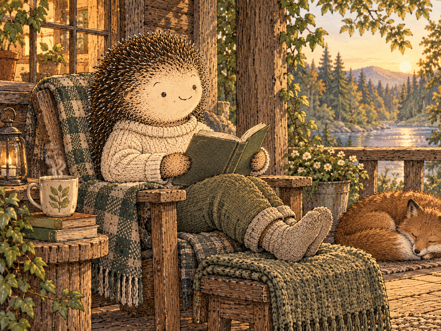 Day 341: An Authentic Reputation Reduces the Gap Between the Person People Expect and the Person You Can Sustainably Be. Woodland hedgehog illustration.