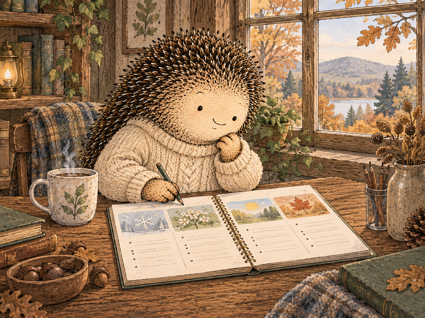 Day 197: A Short Seasonal Preview Turns the Calendar Into Useful Context Instead of Repeated Surprise. Woodland hedgehog illustration.