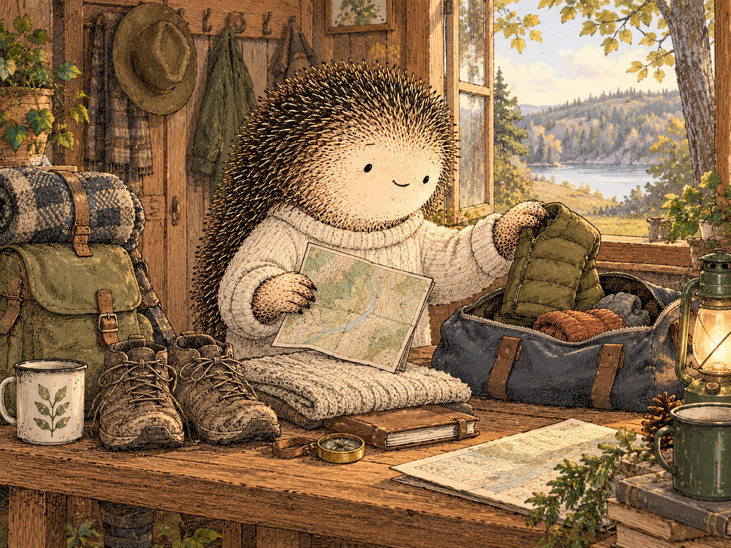 Day 317: Selective Relearning Lets You Adapt Without Throwing Away the Confidence and Evidence You Already Earned. Woodland hedgehog illustration.