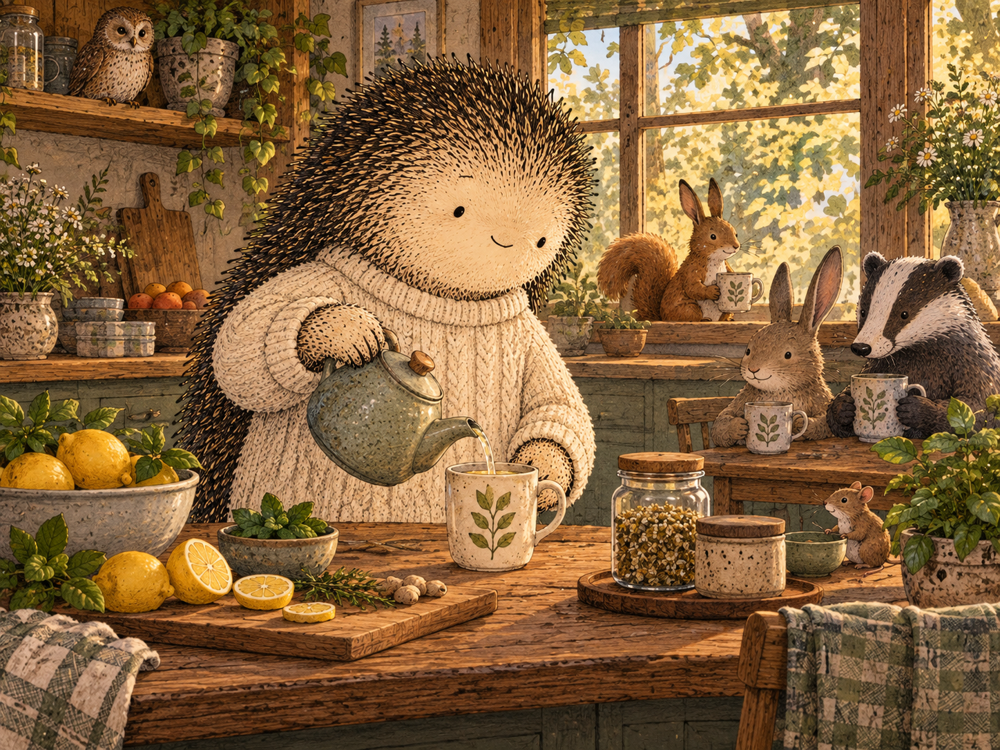 Day 36: The Preferred Choice Can Become the Easy Choice. Woodland hedgehog illustration.