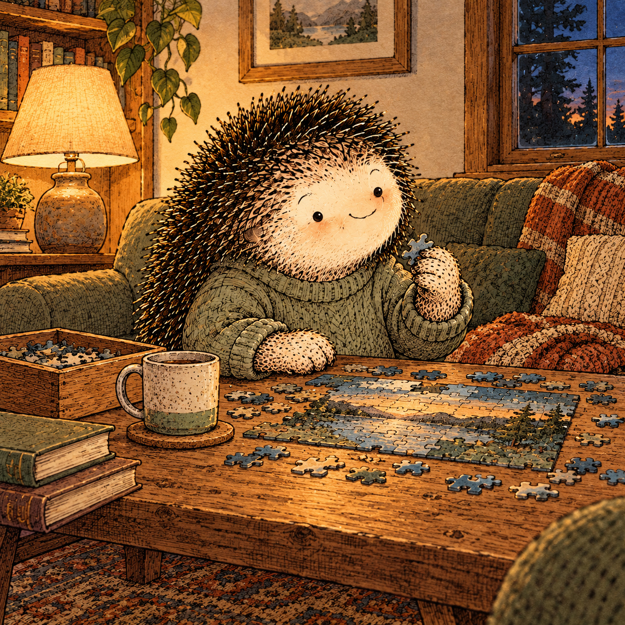 A gentle cream-faced, spiky-furred woodland companion exploring Day 210: When Change Stops Being Interesting