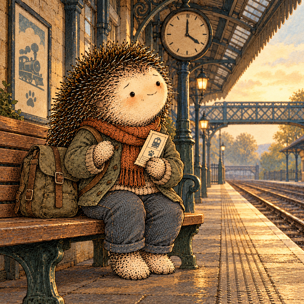 A gentle cream-faced, spiky-furred woodland companion exploring Day 126: Anxiety