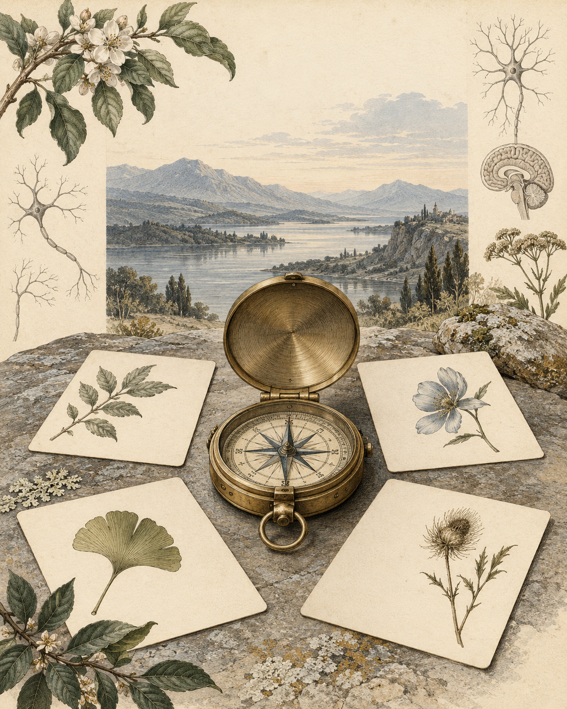 Vintage CWOB scientific illustration for Prepare for Your Six-Month Review
