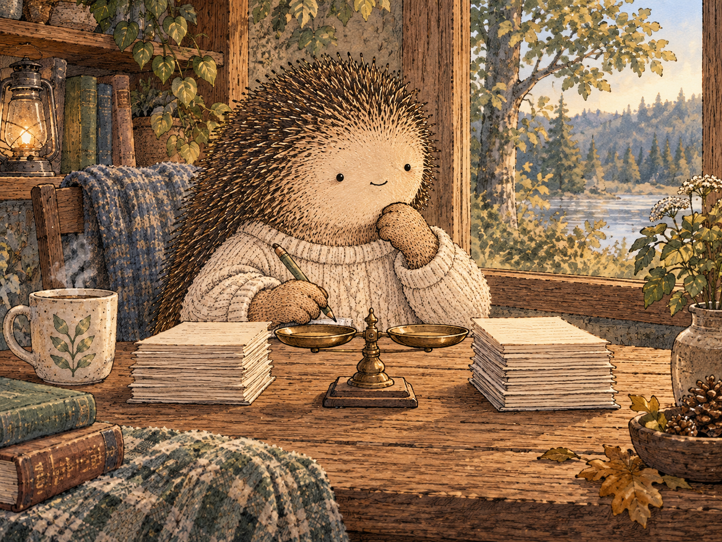 Day 219: A Reverse Case Separates Good Reasoning From Good Rationalizing. Woodland hedgehog illustration.