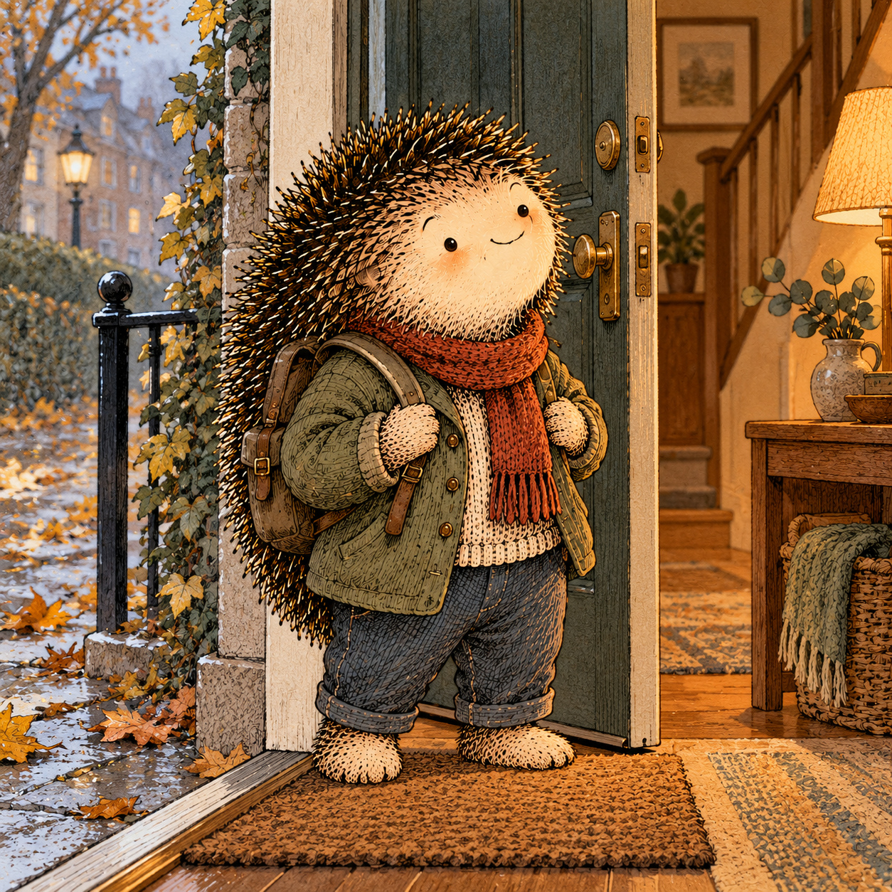 A gentle cream-faced, spiky-furred woodland companion exploring Day 289: The Threshold Changes the Behavior