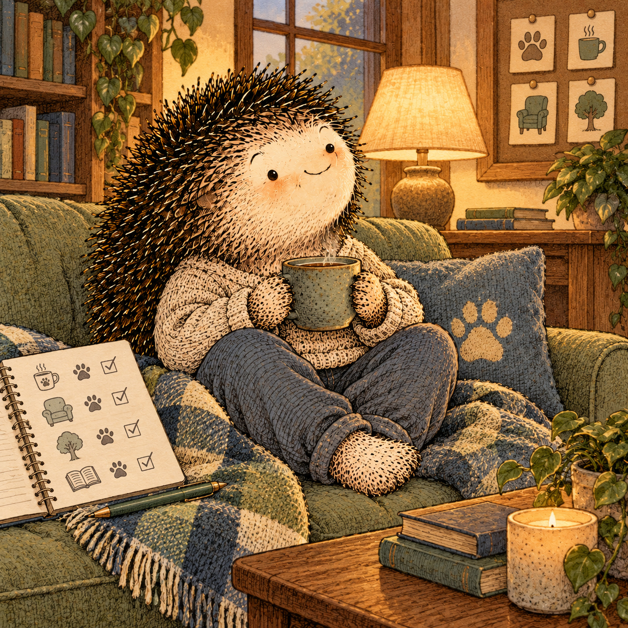 A gentle cream-faced, spiky-furred woodland companion exploring Day 310: Know When to Turn Support Back Up