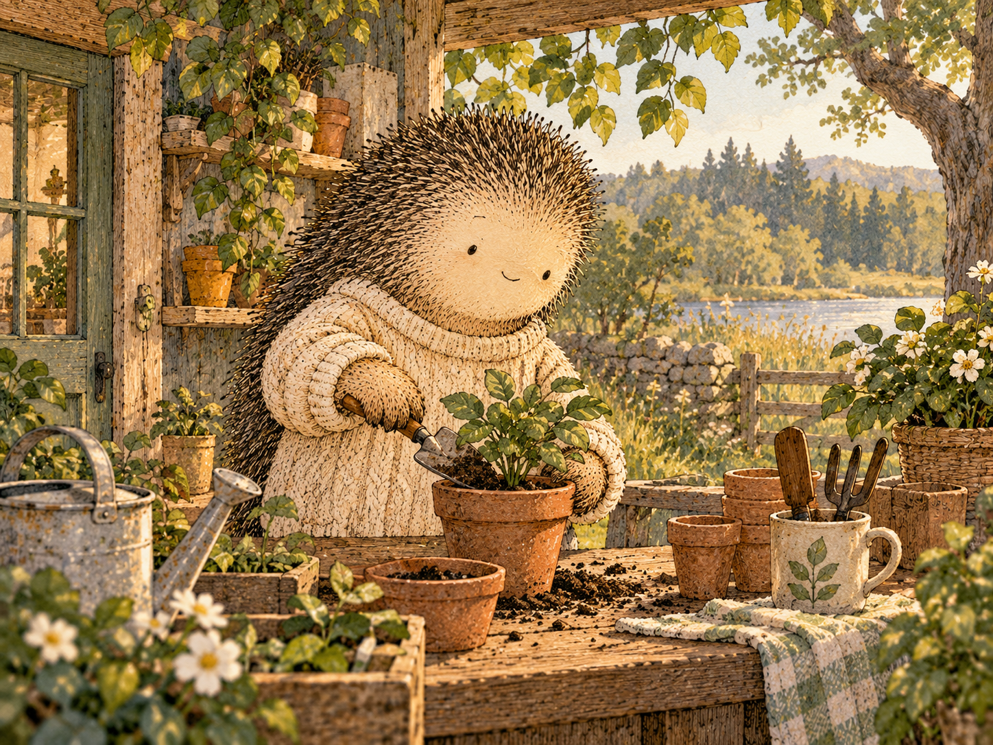 Day 329: Using Recovered Capacity for Something You Value Turns Behavior Change Into a Life Gain Instead of a Permanent Avoidance Project. Woodland hedgehog illustration.
