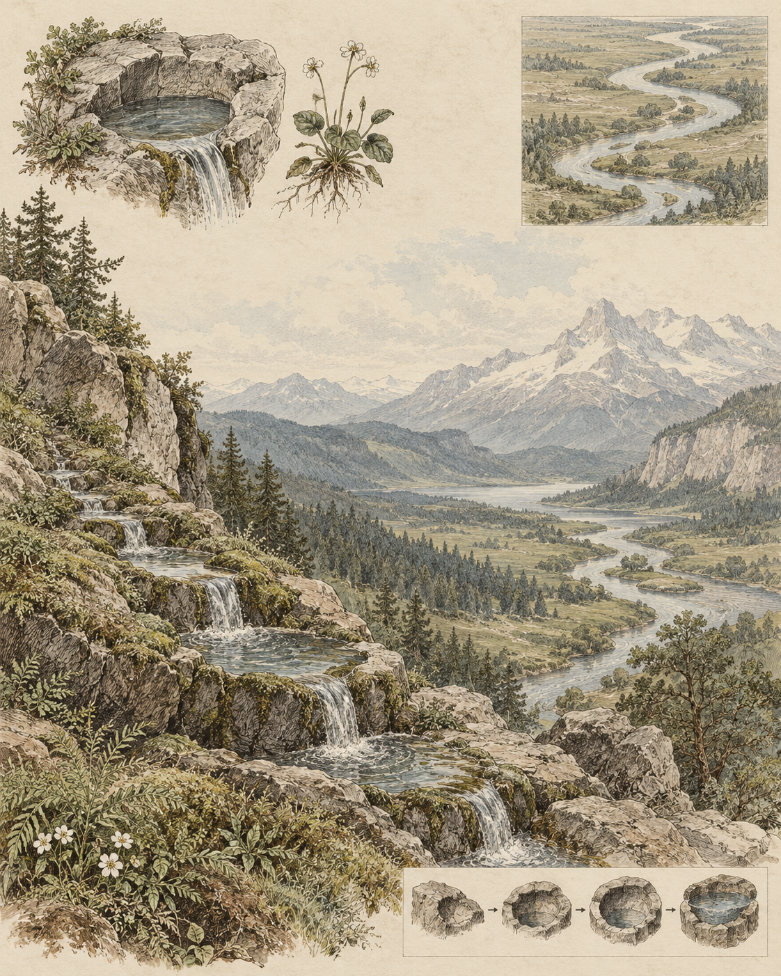 Vintage CWOB scientific illustration for Build Something That Compounds
