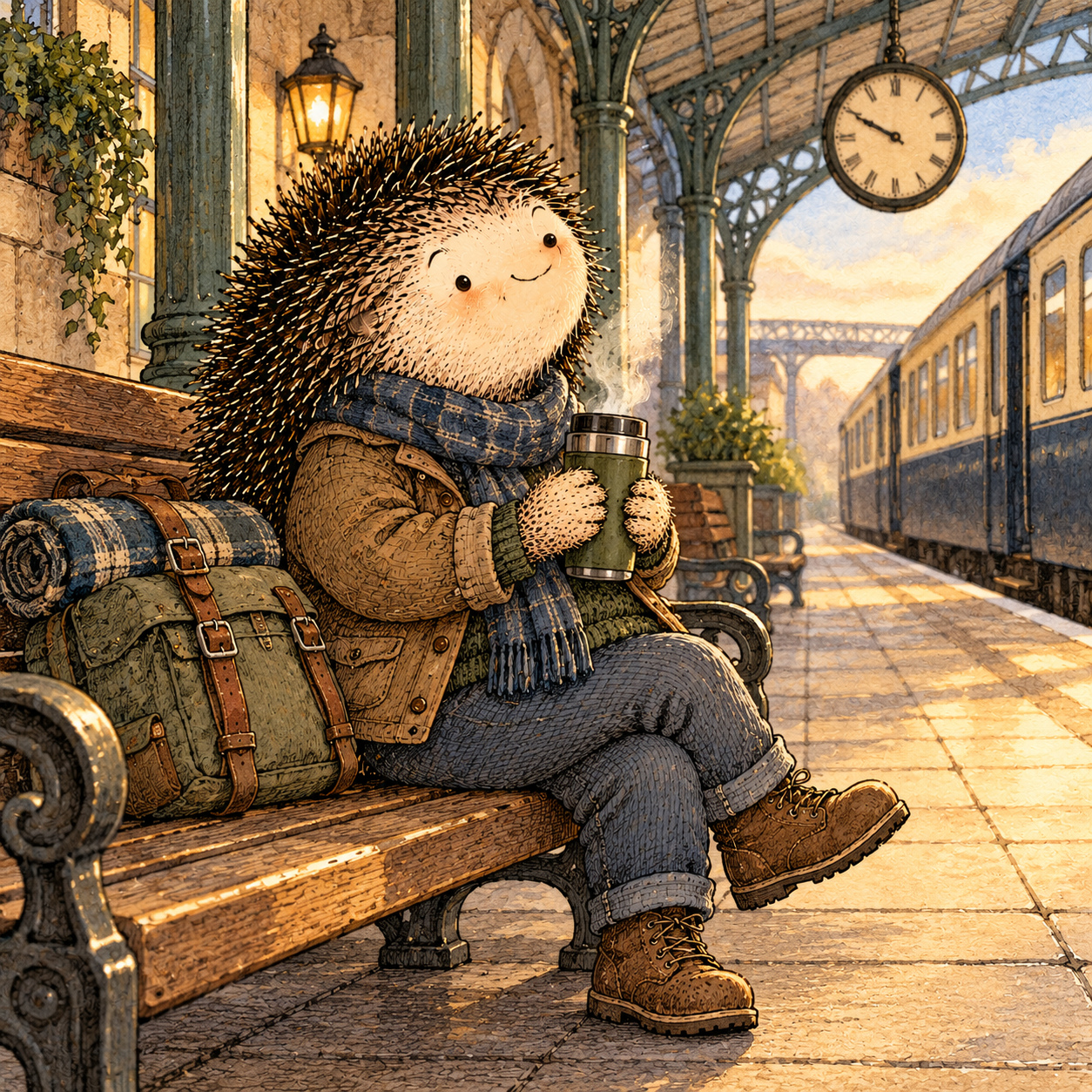 A gentle cream-faced, spiky-furred woodland companion exploring Day 296: Buffers Are Behavioral Protection
