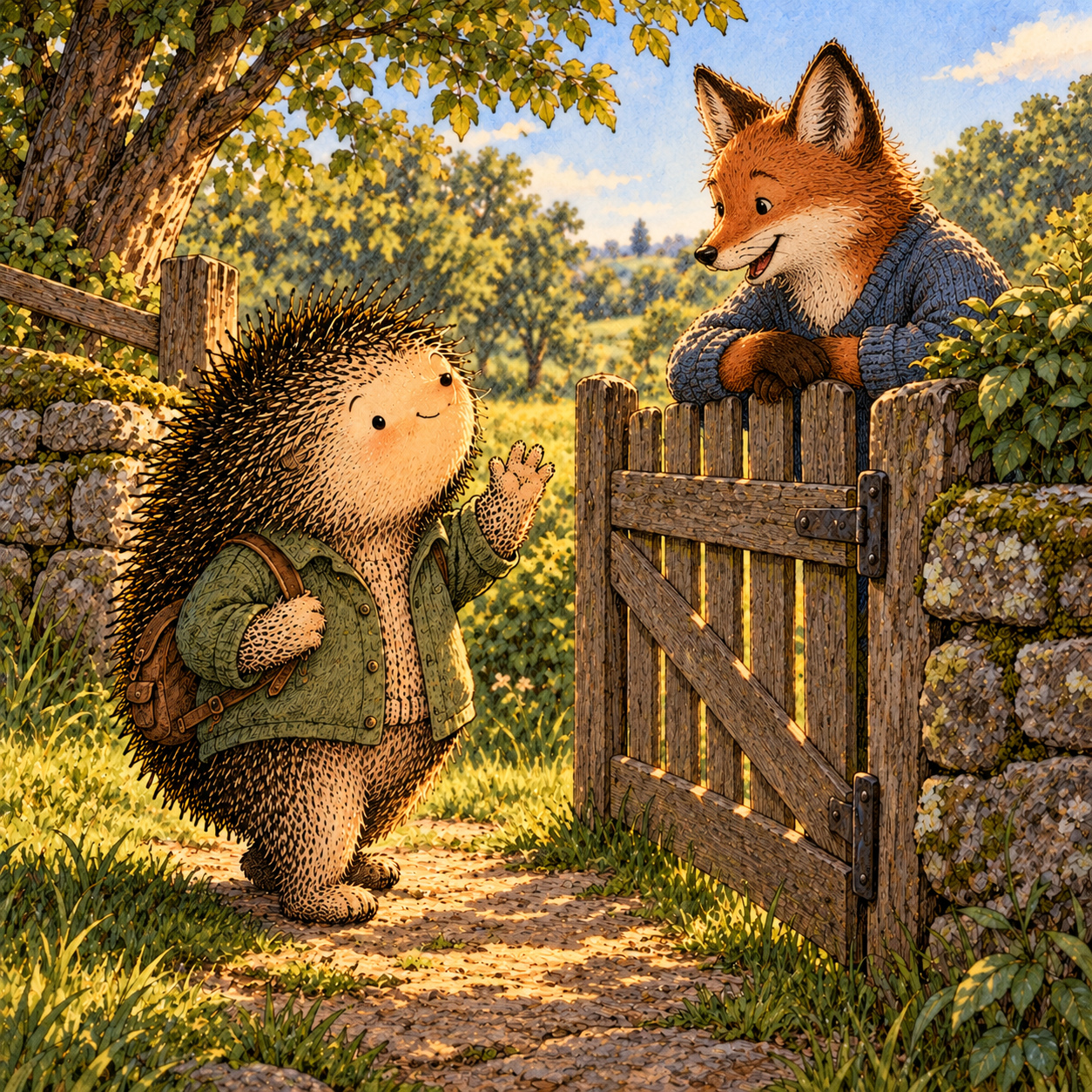 A gentle cream-faced, spiky-furred woodland companion exploring Day 20: Confidence Without Alcohol