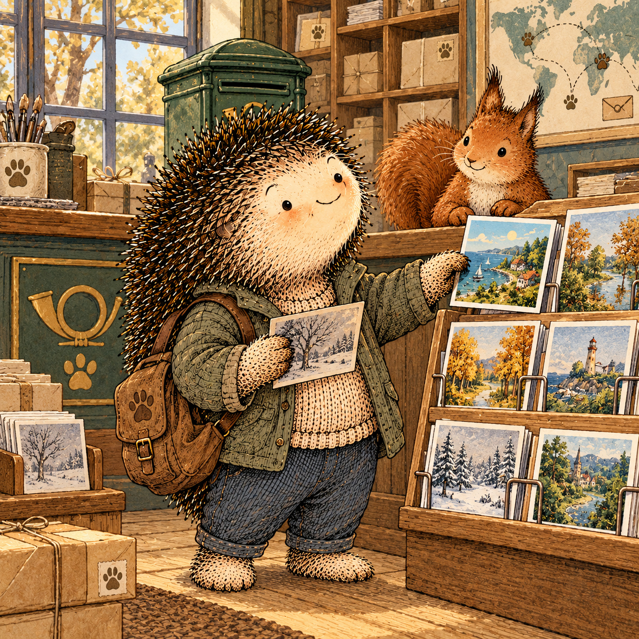 A gentle cream-faced, spiky-furred woodland companion exploring Day 260: Stop Translating Yourself Backward