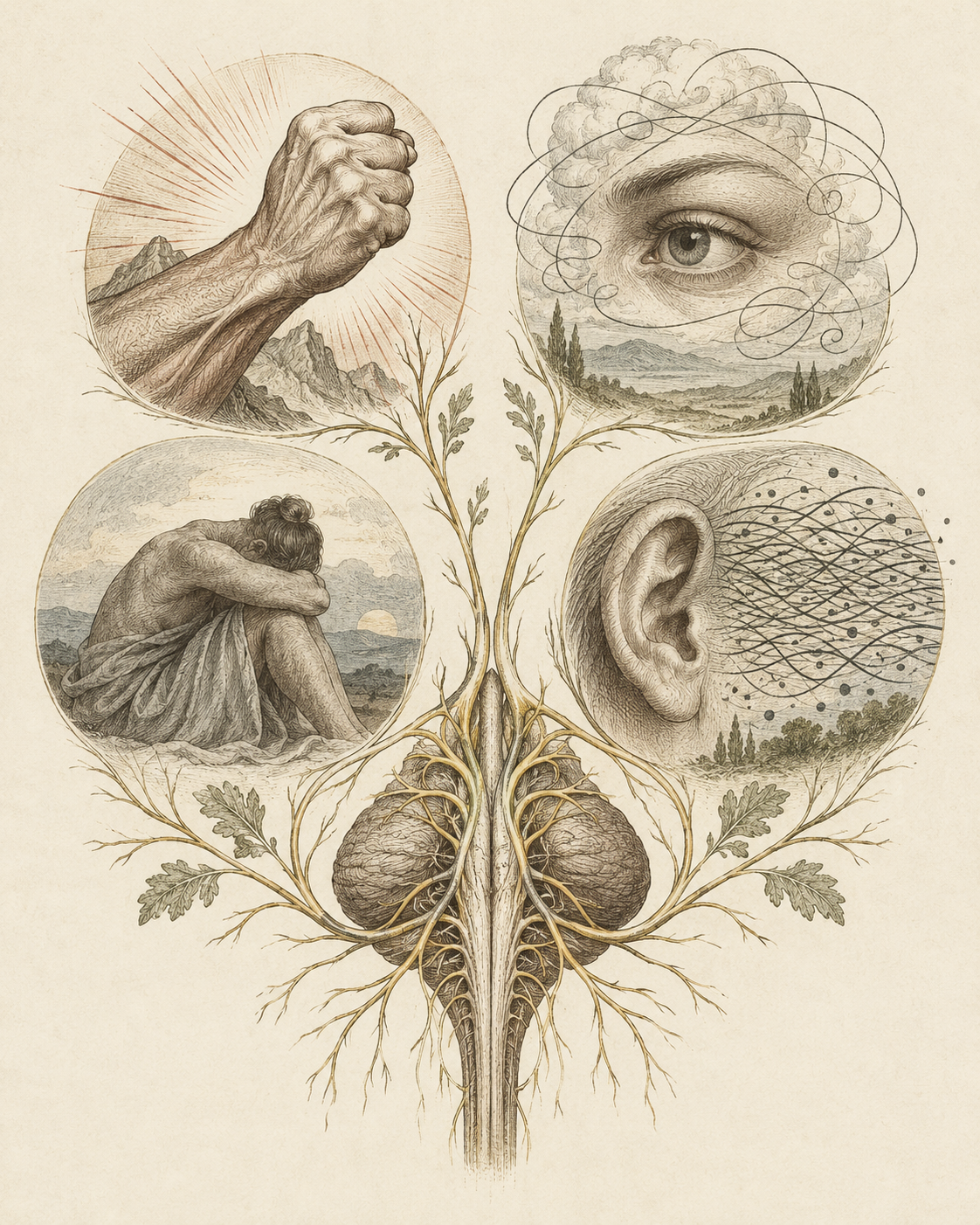 Vintage studies distinguishing activation, worry, exhaustion and sensory overload.
