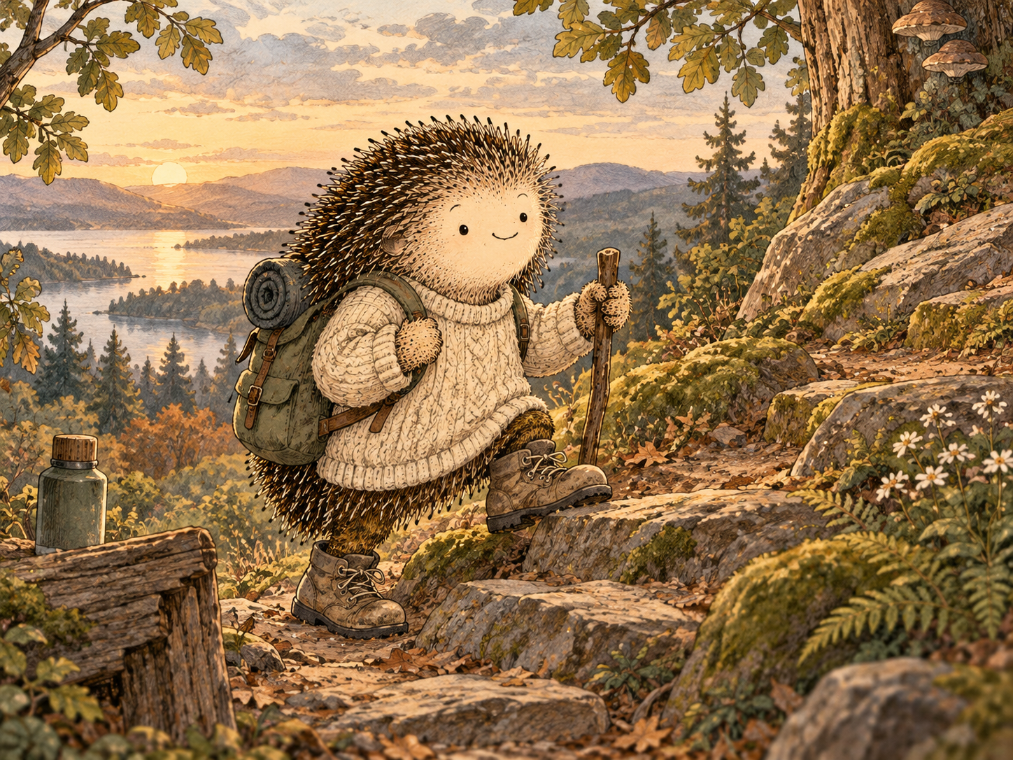 Day 325: Recognizing Small Signs of Returning Capacity Lets You Expand Based on Evidence Instead of Waiting for Perfect Confidence. Woodland hedgehog illustration.