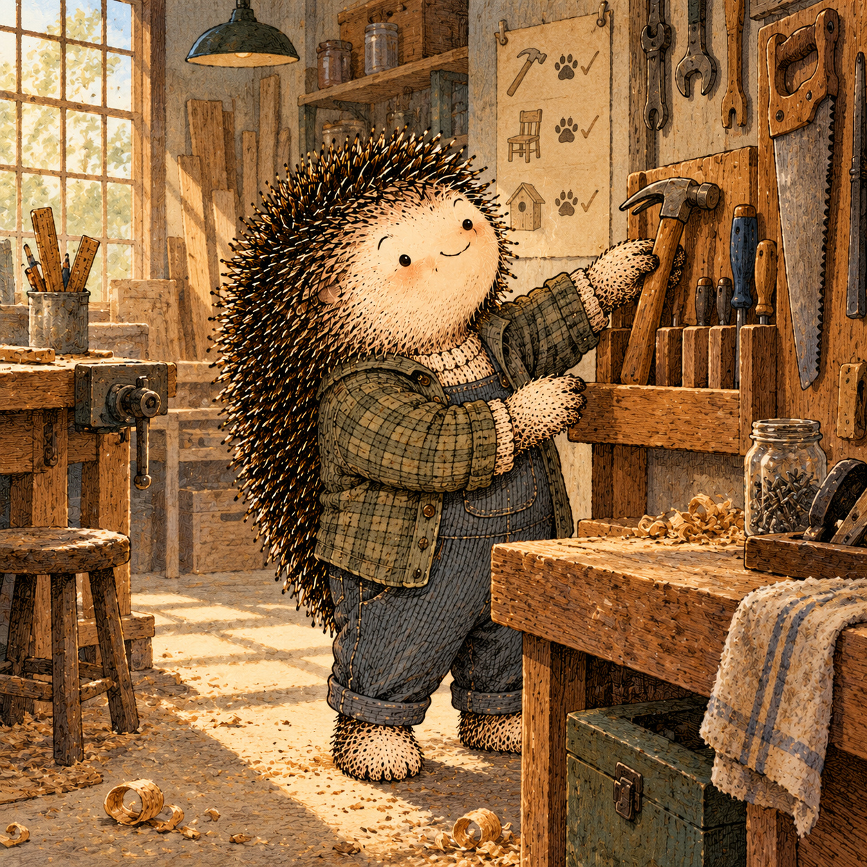 A gentle cream-faced, spiky-furred woodland companion exploring Day 358: What Will You Do When Nobody Is Checking?
