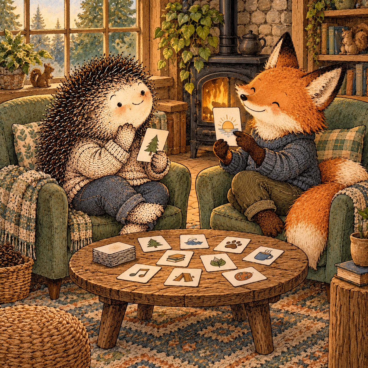 A gentle cream-faced, spiky-furred woodland companion exploring Day 259: The Relationship Has to Meet You Again