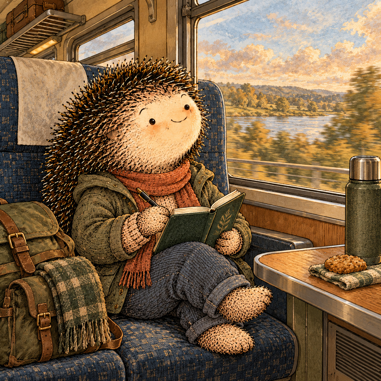 A gentle cream-faced, spiky-furred woodland companion exploring Day 318: What Should Stay Stable When Life Doesn't?