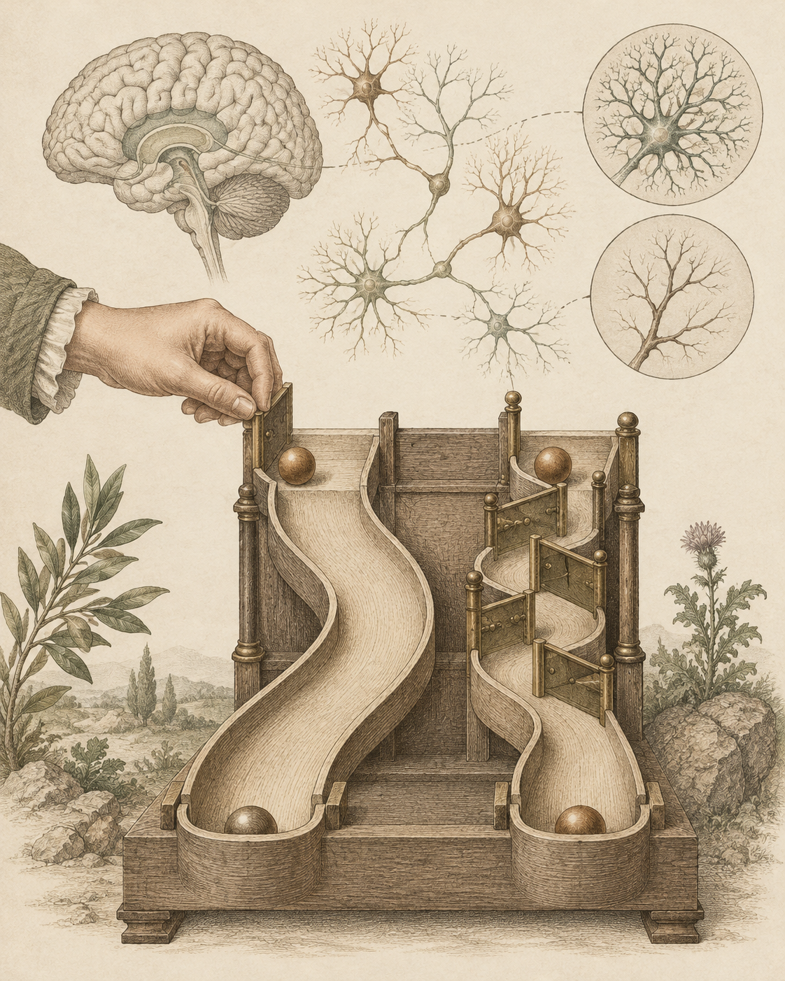Vintage mechanical channels illustrating easier choices and reduced friction.