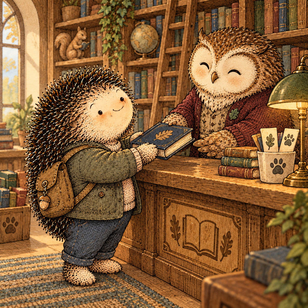 A gentle cream-faced, spiky-furred woodland companion exploring Day 337: Reputation Is Repeated Experience