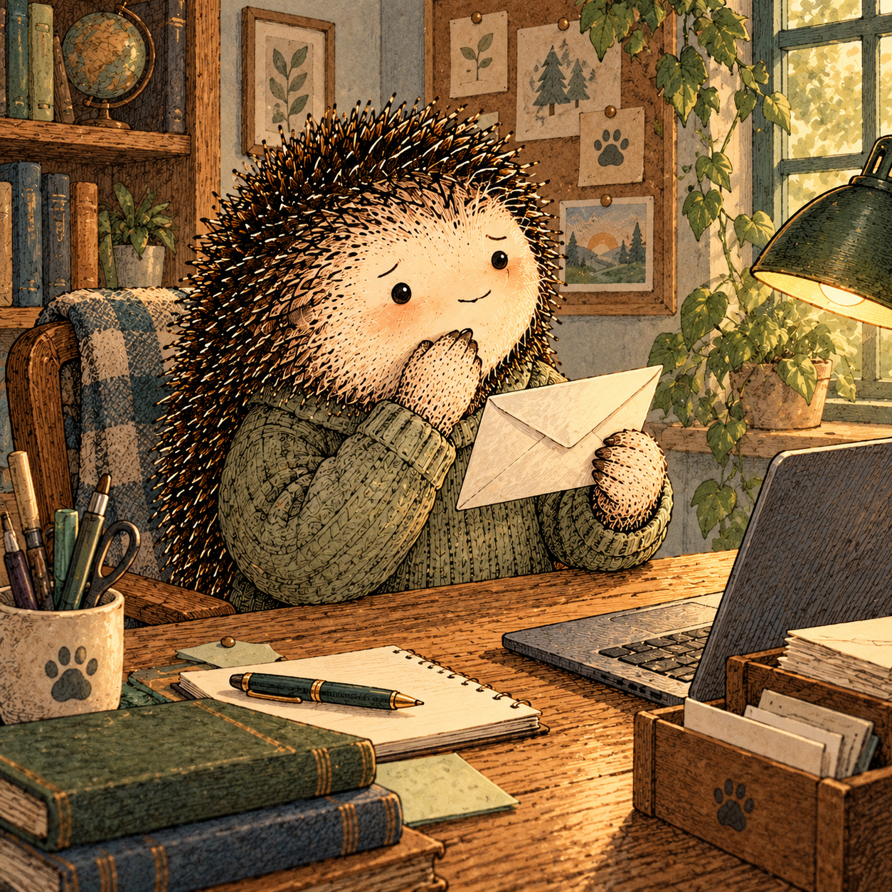 A gentle cream-faced, spiky-furred woodland companion exploring Day 149: Your Strongest Emotional Trigger
