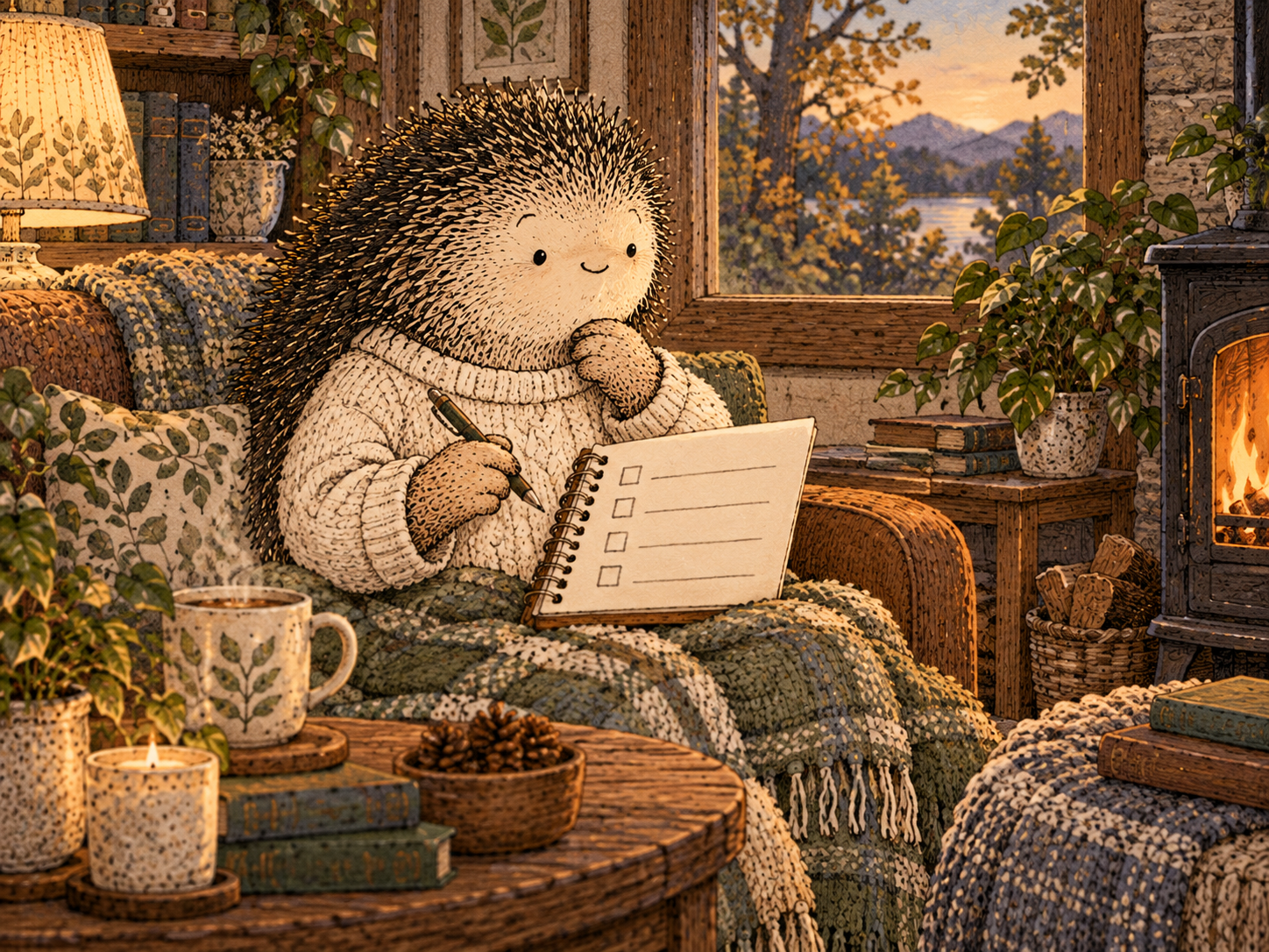Day 156: Clear Agreements Reduce the Amount of Relationship Energy Spent Guessing. Woodland hedgehog illustration.