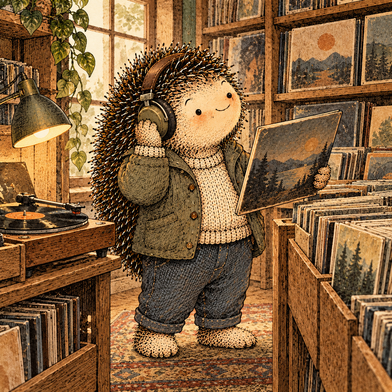 A gentle cream-faced, spiky-furred woodland companion exploring Day 201: Nostalgia Isn't an Instruction