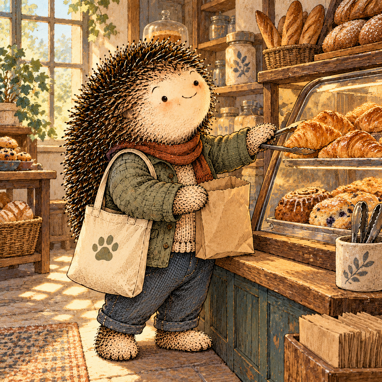 A gentle cream-faced, spiky-furred woodland companion exploring Day 348: The Future Is Built From Ordinary Tuesdays