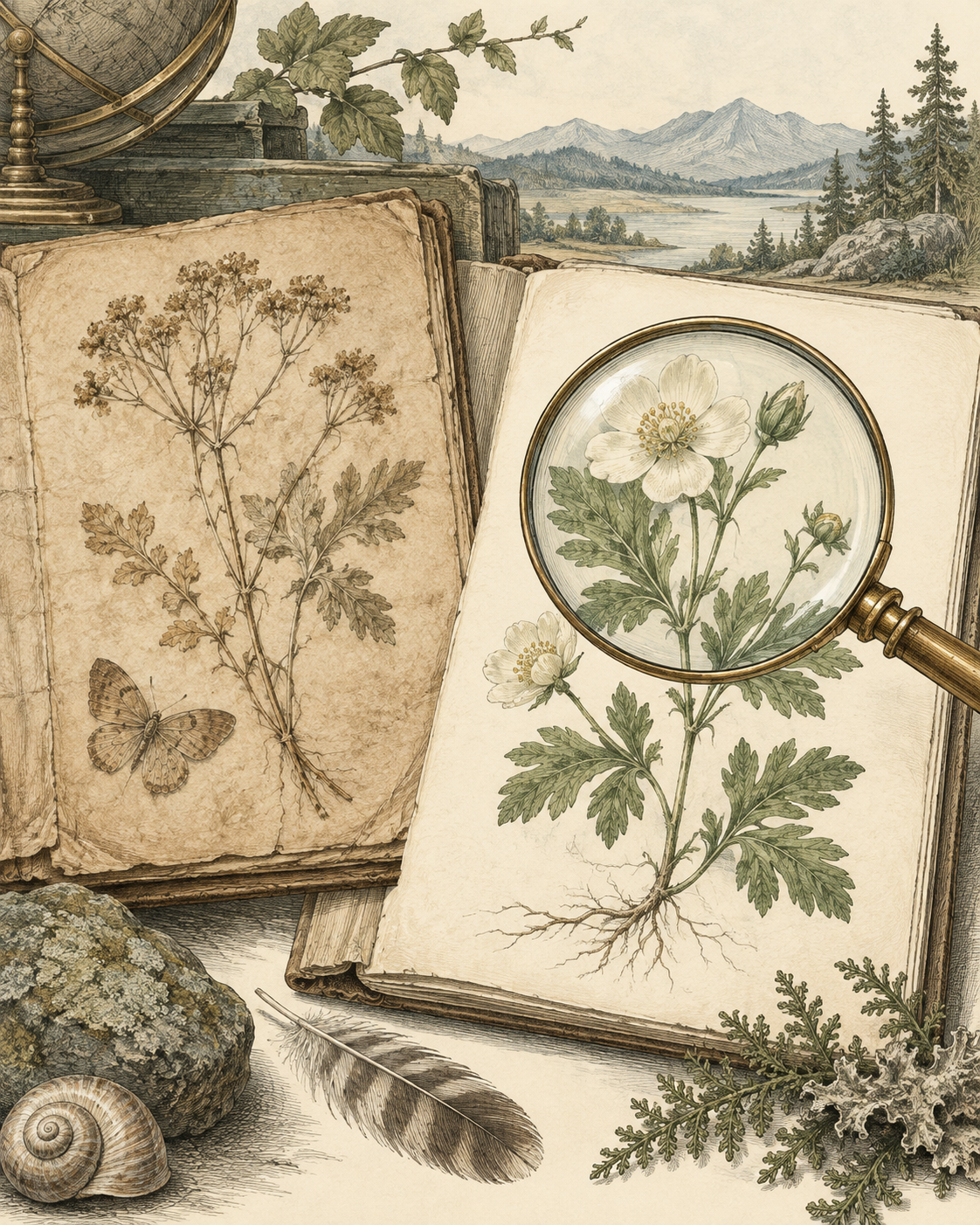 Vintage CWOB scientific illustration for Let the Past Be Data, Not Direction