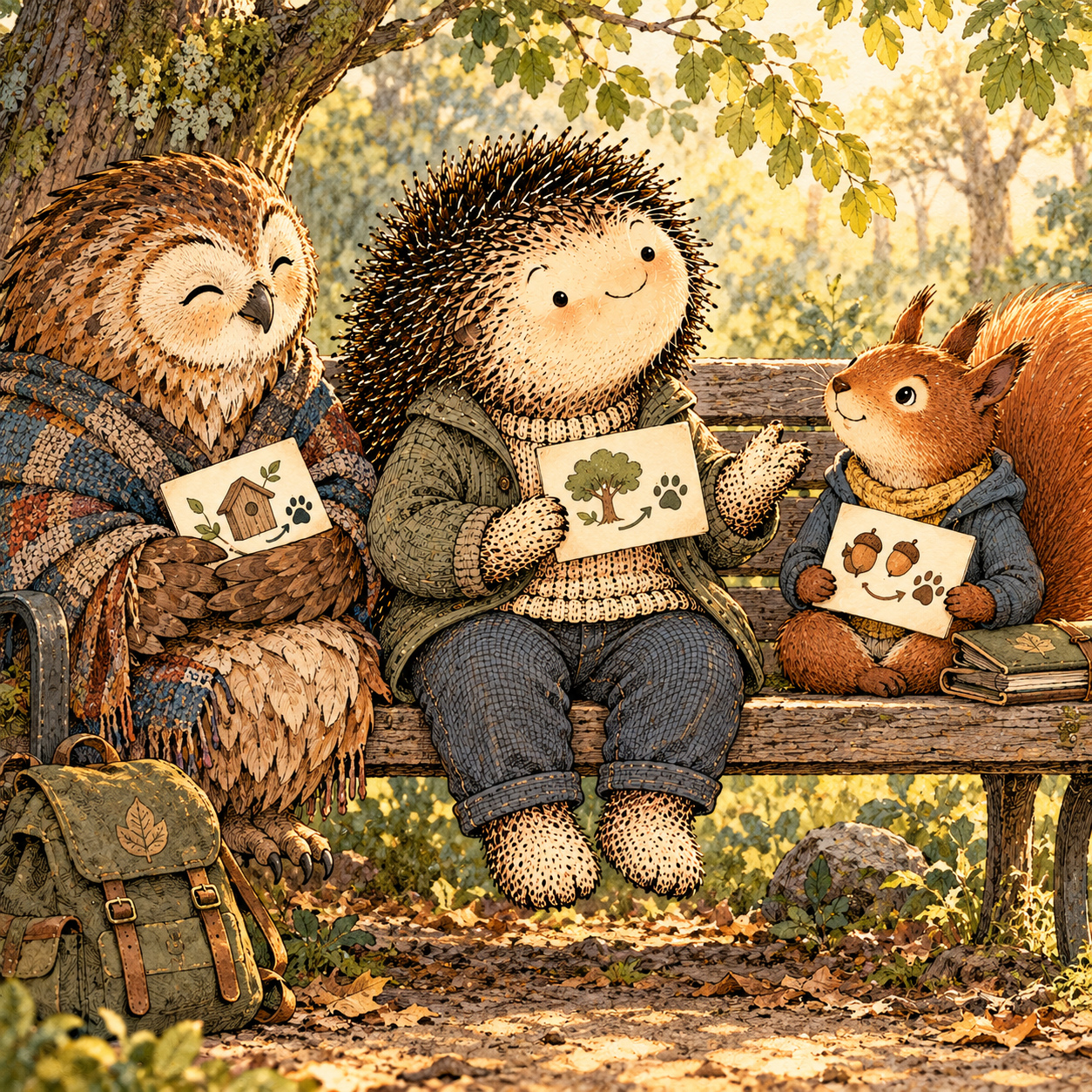A gentle cream-faced, spiky-furred woodland companion exploring Day 281: Build a Network You Can Age Into