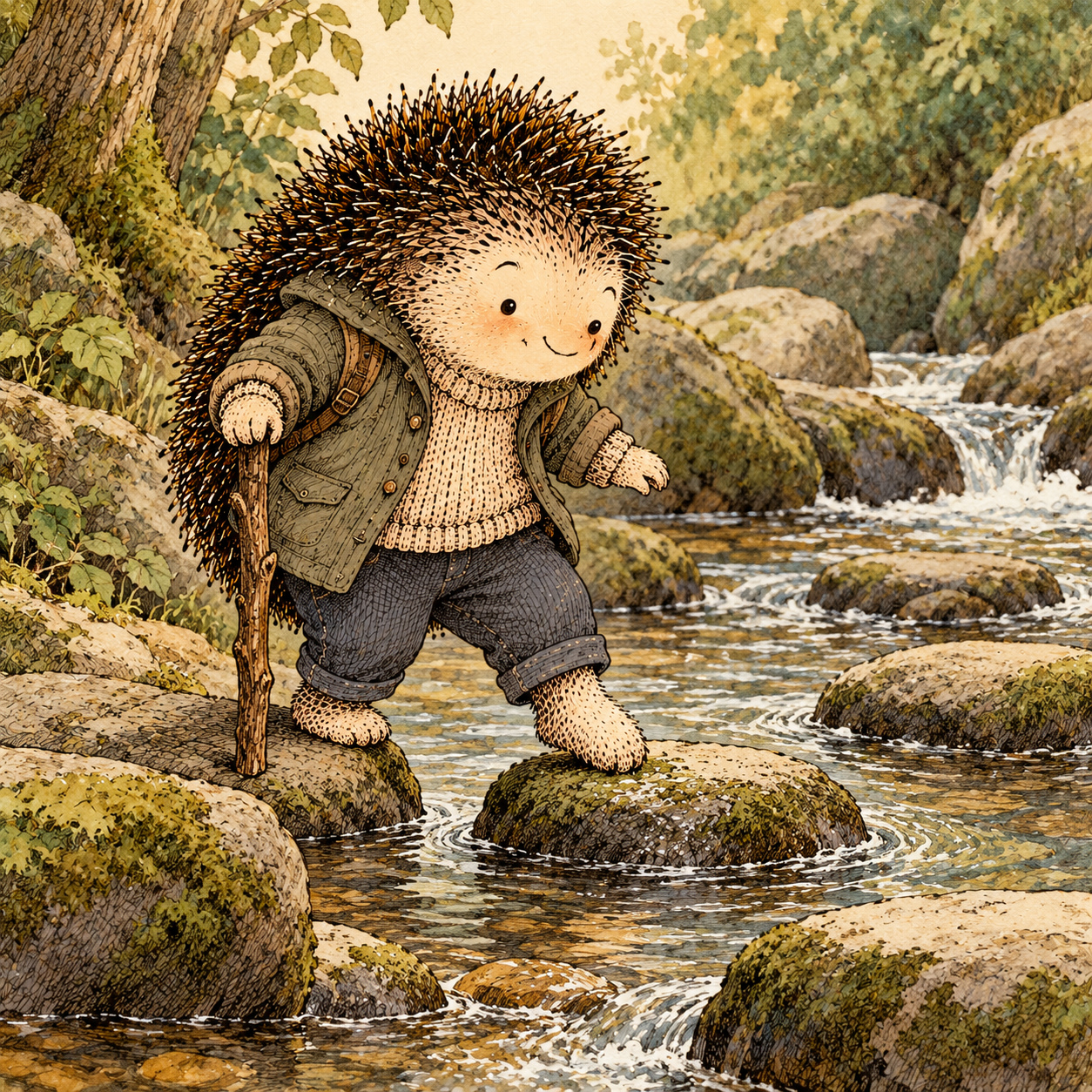 A gentle cream-faced, spiky-furred woodland companion exploring Day 217: Untested Doesn't Mean Safe