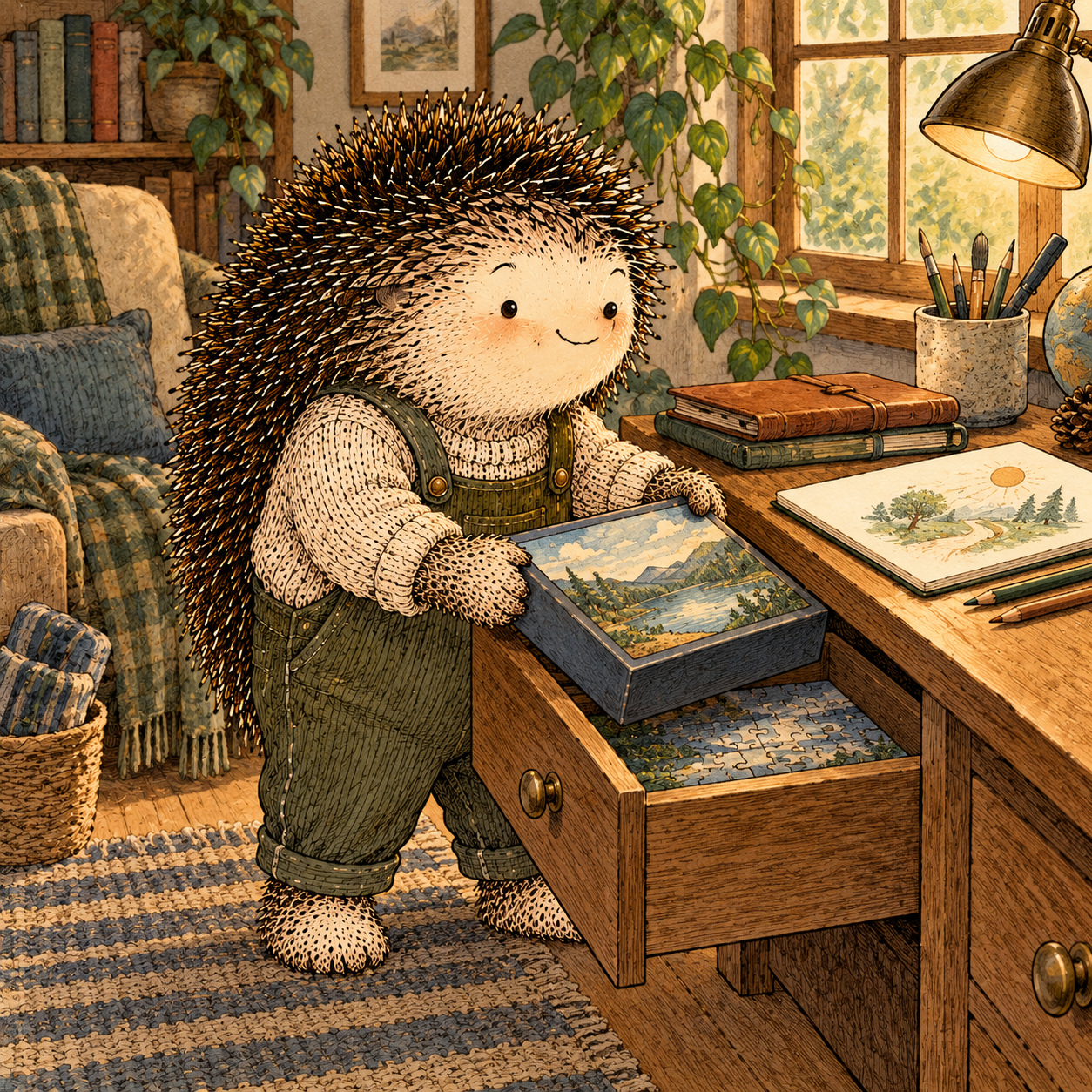 A gentle cream-faced, spiky-furred woodland companion exploring Day 308: Don't Reopen Solved Problems