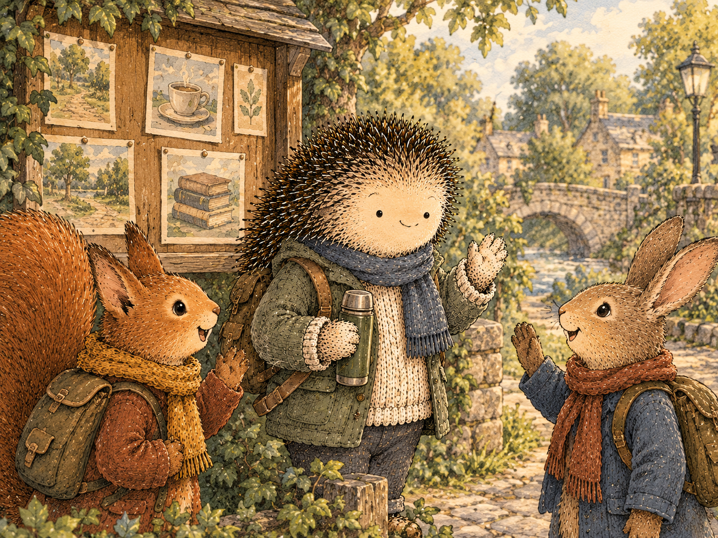 Day 269: A Wider Network Adds Small Doses of Recognition, Familiarity and Opportunity Without Requiring More Deep Relationships. Woodland hedgehog illustration.