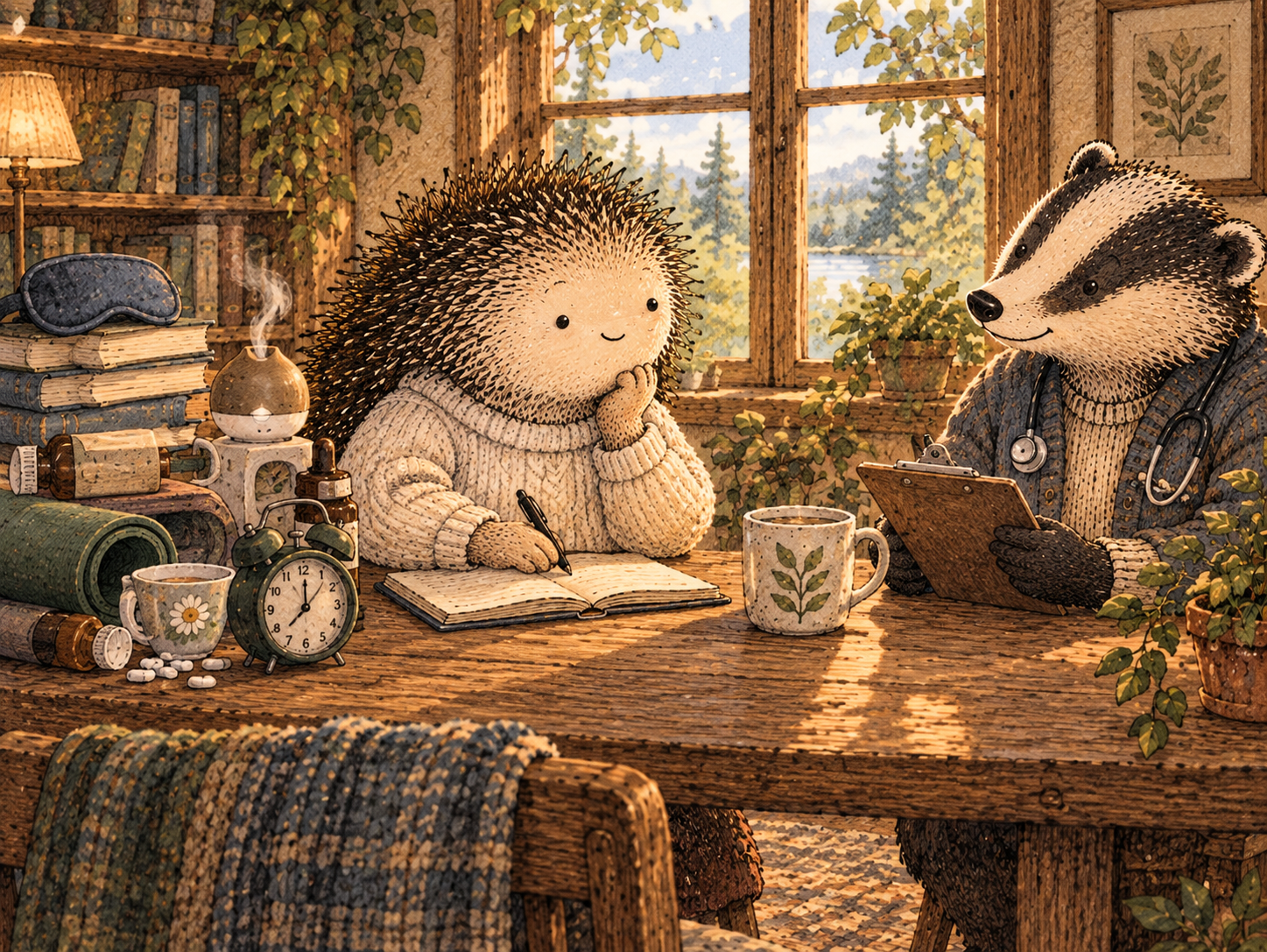 Day 75: You Stop Spending Energy on Tools That Were Never Designed for the Problem. Woodland hedgehog illustration.