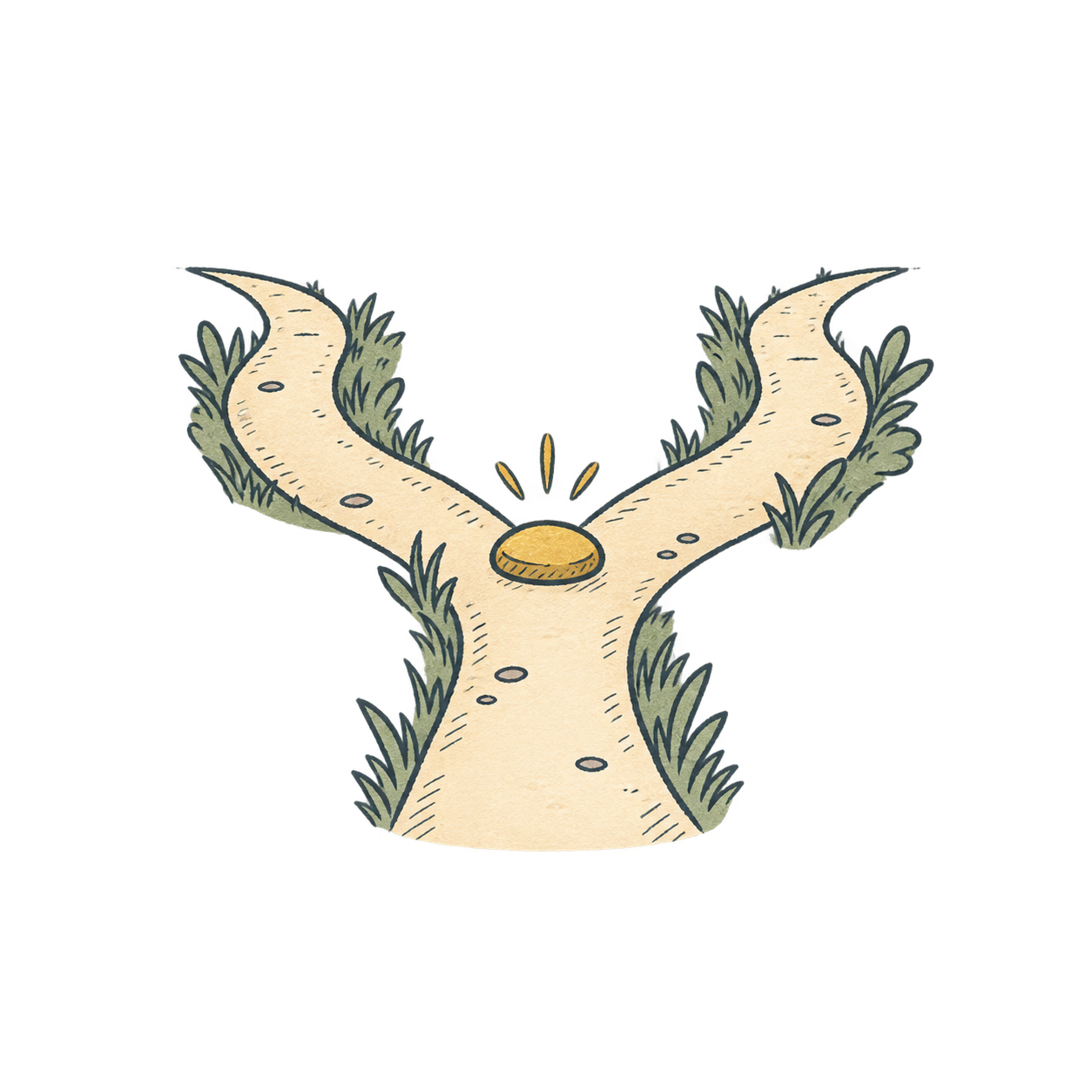 Illustrated icon: earlier choices