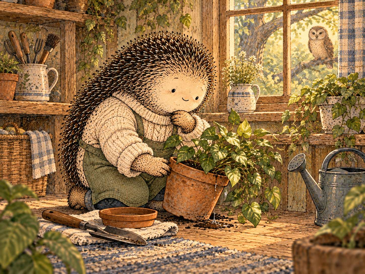 Day 304: An Early-Warning System Gives You More Options Because You Are Intervening While the Problem Is Still Small. Woodland hedgehog illustration.