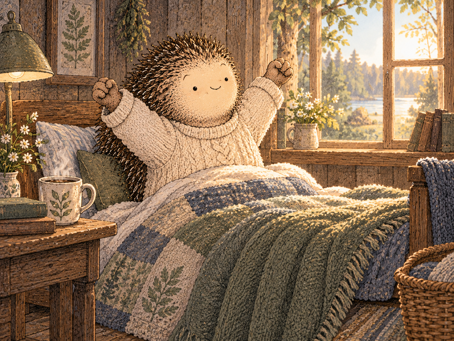 Day 116: Better Recovery Means You Stop Starting Every Day From the Same Deficit. Woodland hedgehog illustration.