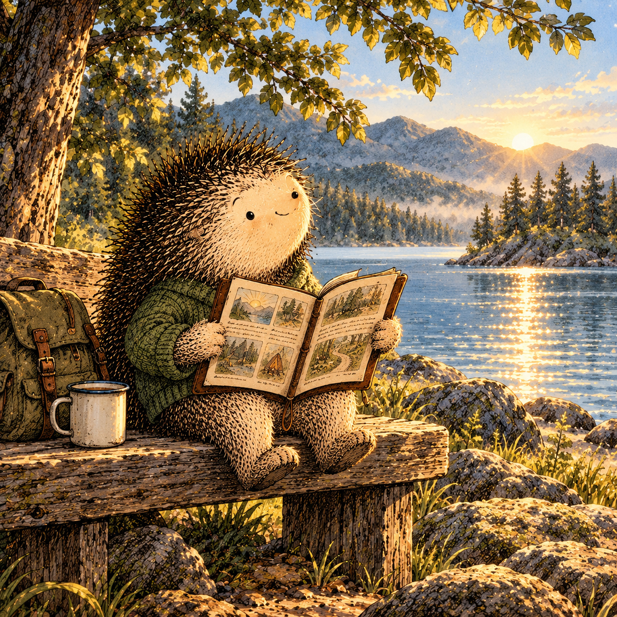 A gentle cream-faced, spiky-furred woodland companion exploring Day 30: Your Month — What Changed, What Didn’t, and What You Know Now