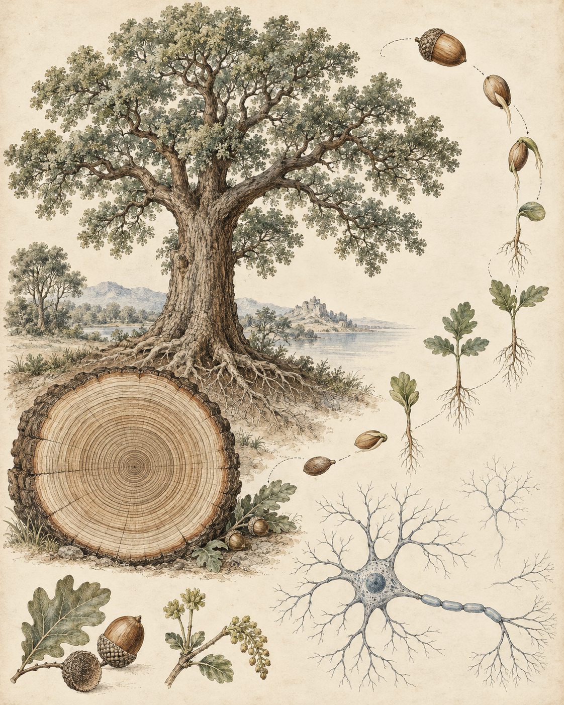 Vintage CWOB scientific illustration for The Person You're Becoming