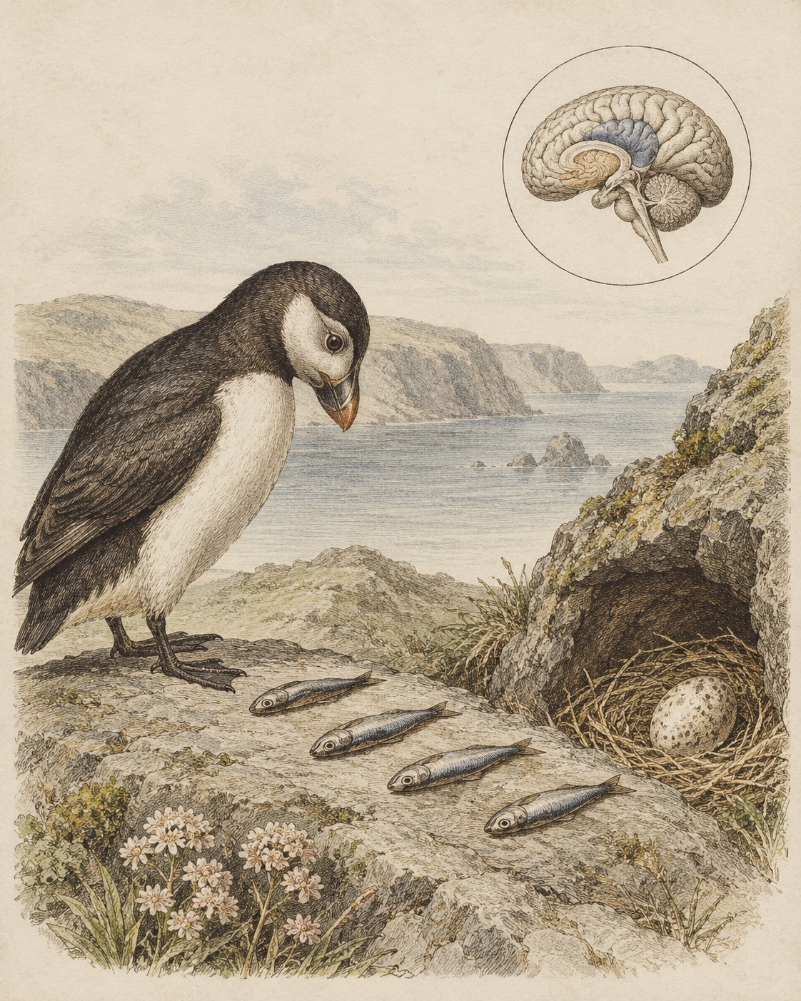 Vintage CWOB scientific illustration for Build Your Minimum Viable Life