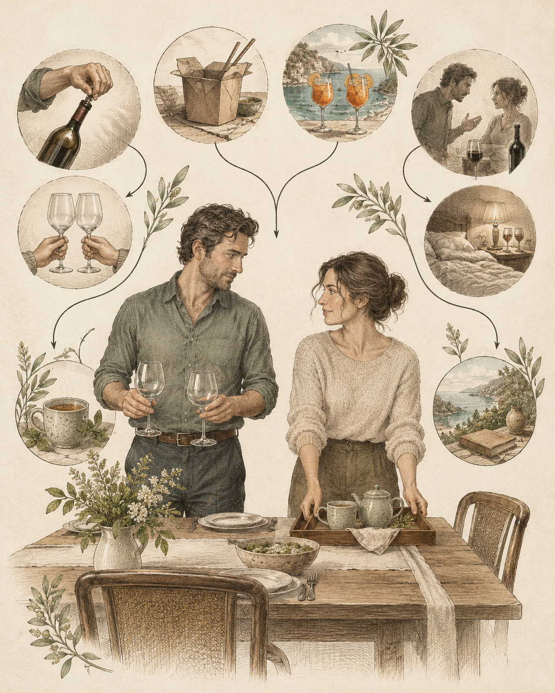 Vintage partners and shared routine studies illustrating relationship-level habit sequences.