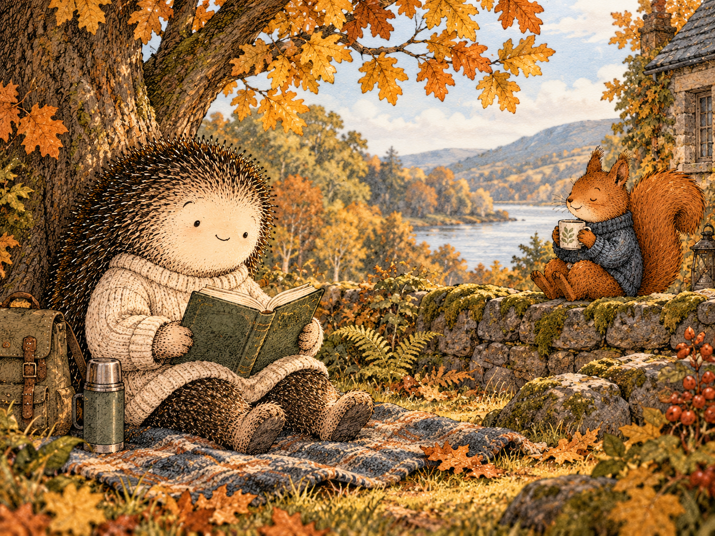 Day 277: Allowing Healthy Relationships to Breathe Can Reduce Unnecessary Guilt and Preserve Connection Through Real Life. Woodland hedgehog illustration.
